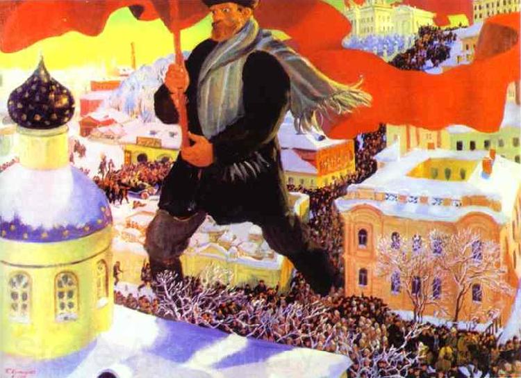 Boris Kustodiev Bolshevik France oil painting art